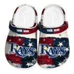 Tampa Bay Rays Patriotic Stripes Crocs Fashion forward