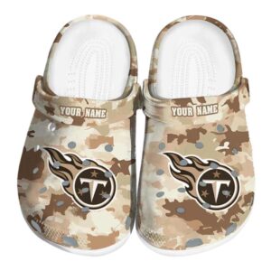 Tennessee Titans Desert Camo Crocs Fashion forward