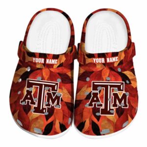 Texas AM Aggies Autumn Leaves Crocs Fashion forward