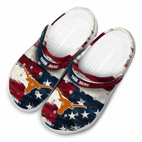 Texas Longhorns Patriotic Stripes Crocs Top rated