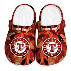 Texas Rangers Autumn Leaves Crocs Fashion forward