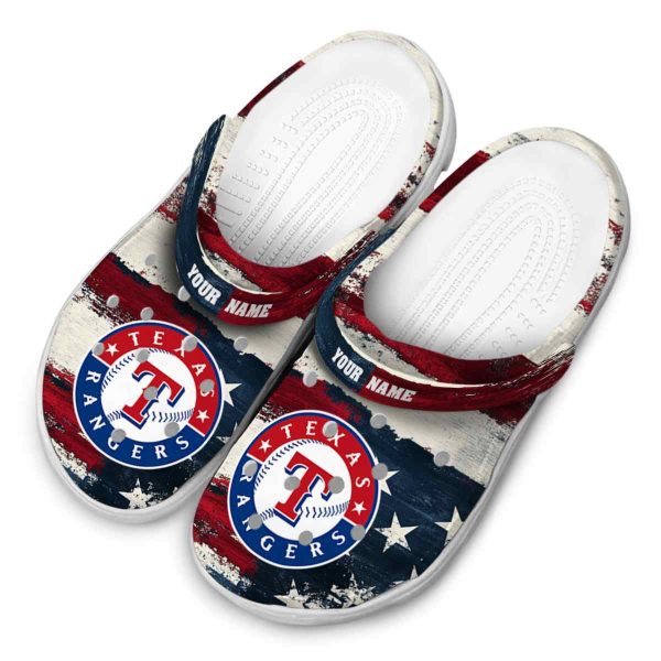 Texas Rangers Patriotic Stripes Crocs Top rated