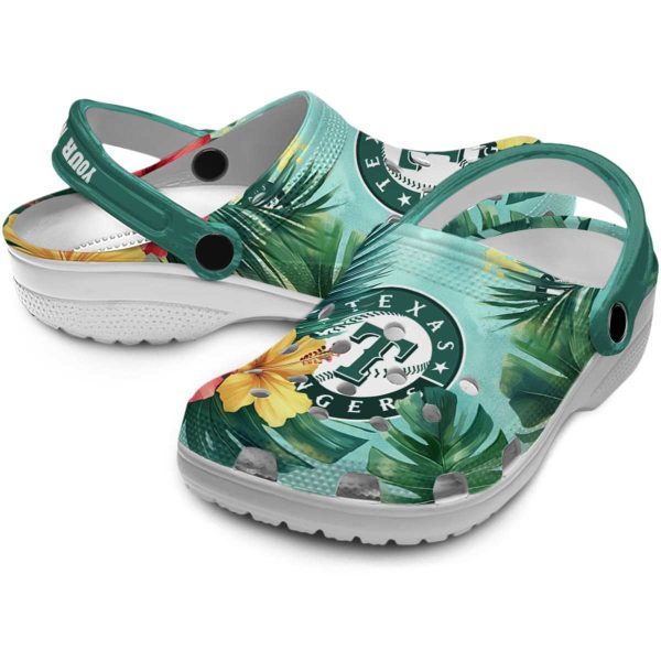 Texas Rangers Tropical Vibes Crocs Premium grade