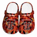 Texas Tech Red Raiders Autumn Leaves Crocs Fashion forward