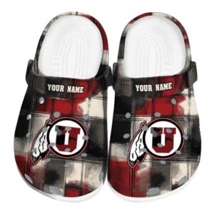 Utah Utes Plaid Fusion Crocs Fashion forward