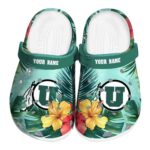 Utah Utes Tropical Vibes Crocs Fashion forward
