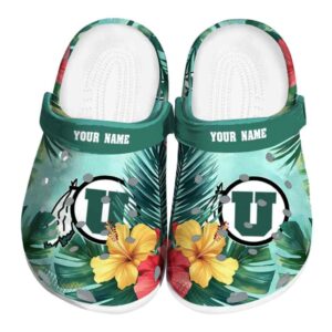 Utah Utes Tropical Vibes Crocs Fashion forward