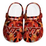 Virginia Tech Hokies Autumn Leaves Crocs Fashion forward