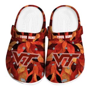 Virginia Tech Hokies Autumn Leaves Crocs Fashion forward