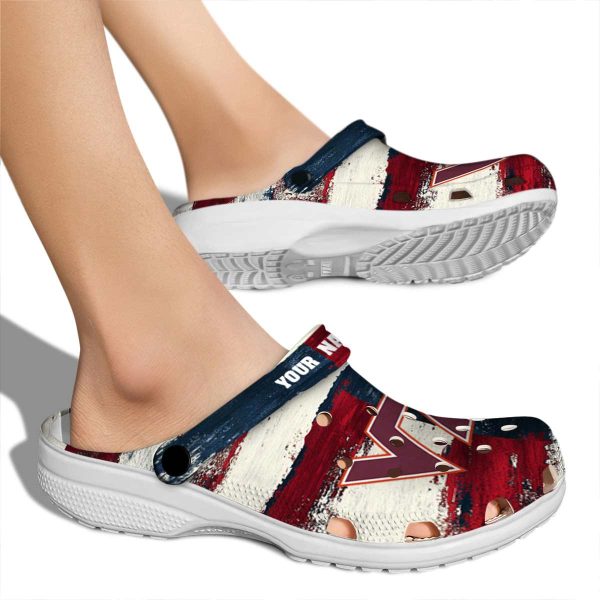 Virginia Tech Hokies Patriotic Stripes Crocs New Arrival