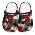 Virginia Tech Hokies Plaid Fusion Clog 1 Virginia Tech Hokies Plaid Fusion Crocs Fashion forward