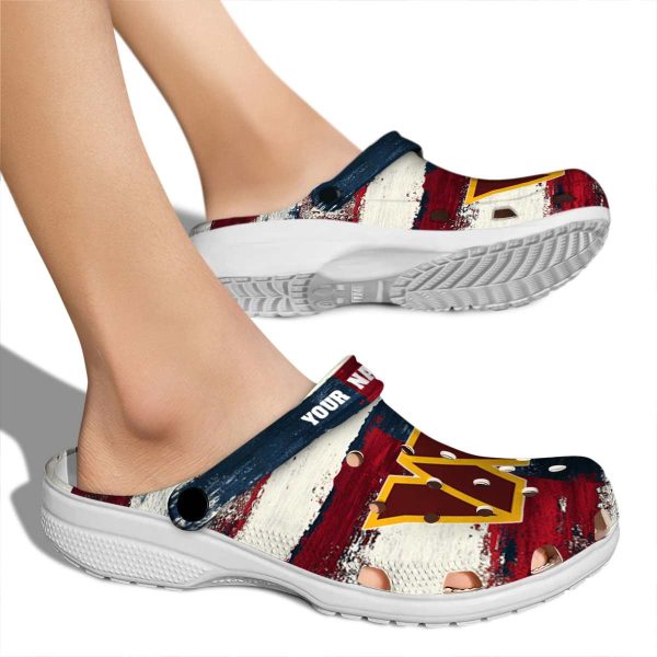 Washington Commanders Patriotic Stripes Crocs New Arrival