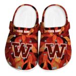 Washington Huskies Autumn Leaves Crocs Fashion forward