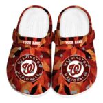 Washington Nationals Autumn Leaves Crocs Fashion forward