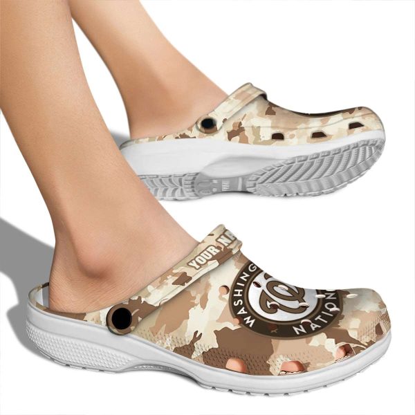 Washington Nationals Desert Camo Crocs New Arrival