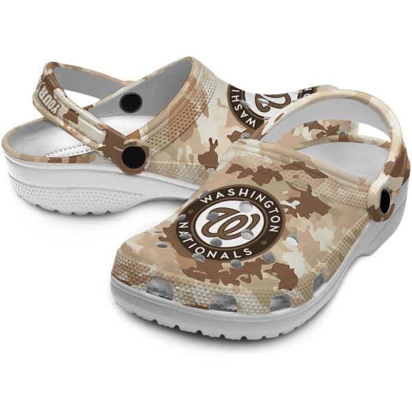 Washington Nationals Desert Camo Crocs Premium grade