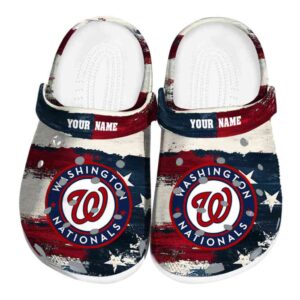 Washington Nationals Patriotic Stripes Crocs Fashion forward