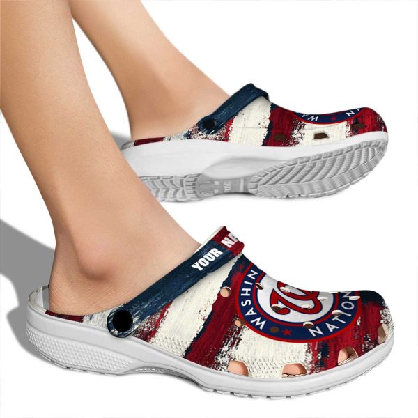 Washington Nationals Patriotic Stripes Crocs New Arrival