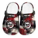 Washington Nationals Plaid Fusion Crocs Fashion forward
