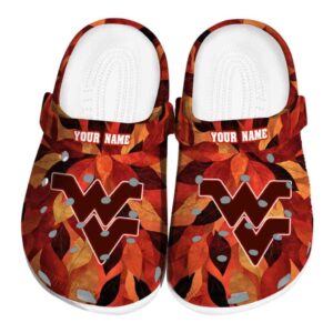 West Virginia Mountaineers Autumn Leaves Crocs Fashion forward