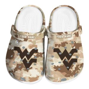 West Virginia Mountaineers Desert Camo Crocs Fashion forward