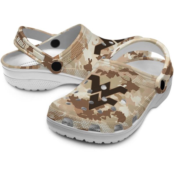West Virginia Mountaineers Desert Camo Crocs Premium grade
