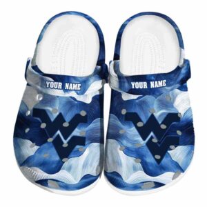 West Virginia Mountaineers Ocean Waves Crocs Fashion forward