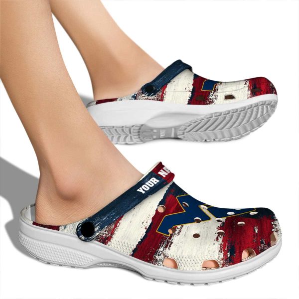 West Virginia Mountaineers Patriotic Stripes Crocs New Arrival