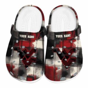 West Virginia Mountaineers Plaid Fusion Crocs Fashion forward