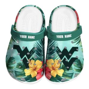 West Virginia Mountaineers Tropical Vibes Crocs Fashion forward