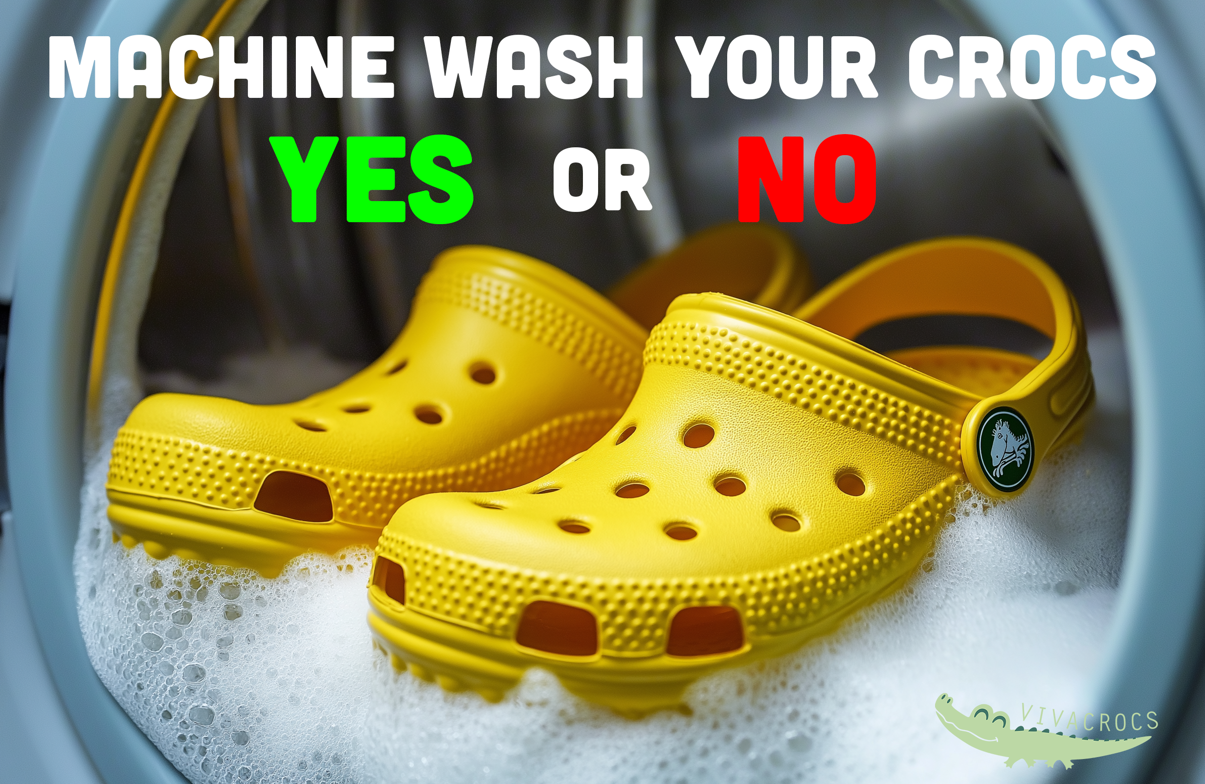 Machine wash your crocs