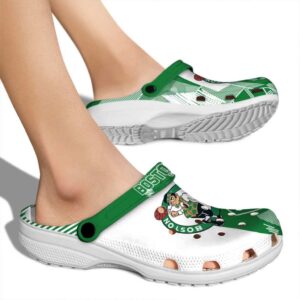 boston celtics geometric background crocs new arrival