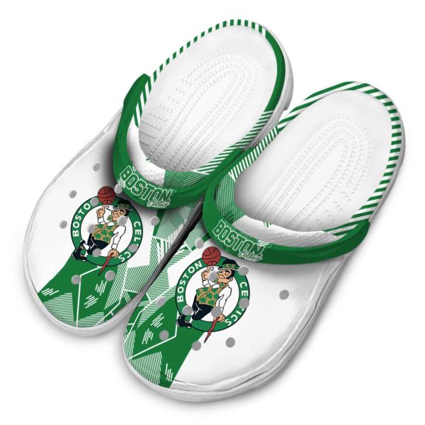 boston celtics geometric background crocs top rated