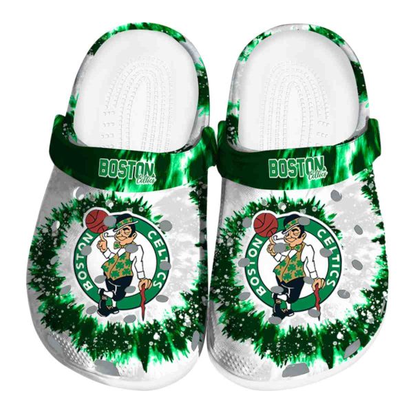 boston celtics radiant burst effect crocs fashion forward