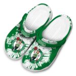 boston celtics splatter graphics crocs fashion forward