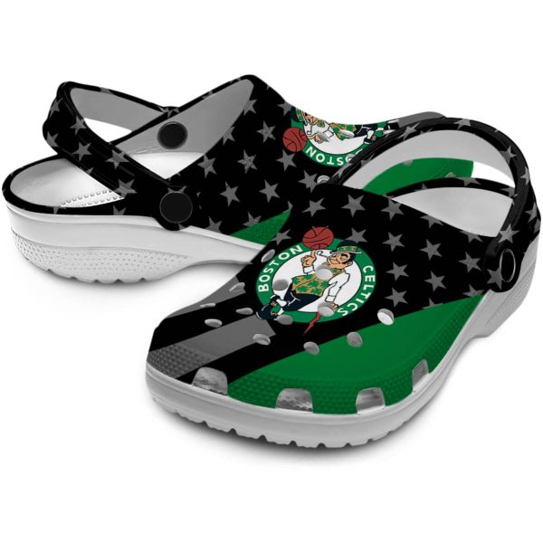 boston celtics stellar stripes theme crocs premium grade