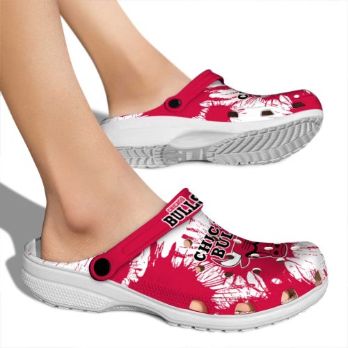 chicago bulls splatter graphics crocs new arrival