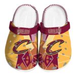 cleveland cavaliers geometric background crocs fashion forward
