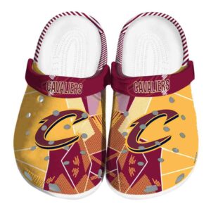 cleveland cavaliers geometric background crocs fashion forward