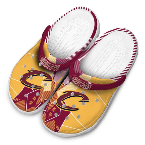 cleveland cavaliers geometric background crocs top rated