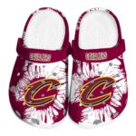 cleveland cavaliers splatter graphics crocs fashion forward