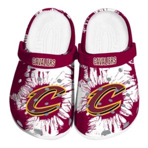 cleveland cavaliers splatter graphics crocs fashion forward