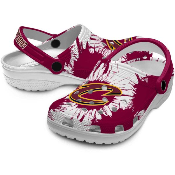 cleveland cavaliers splatter graphics crocs premium grade