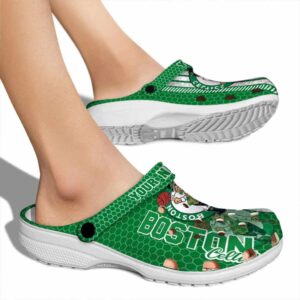 custom boston celtics contrasting stripes crocs new arrival