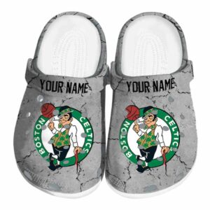 custom boston celtics cracked texture crocs fashion forward