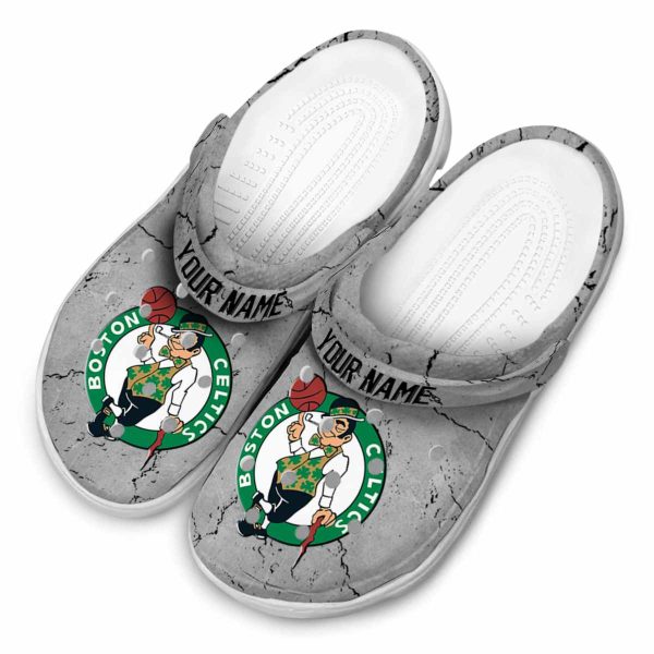custom boston celtics cracked texture crocs top rated