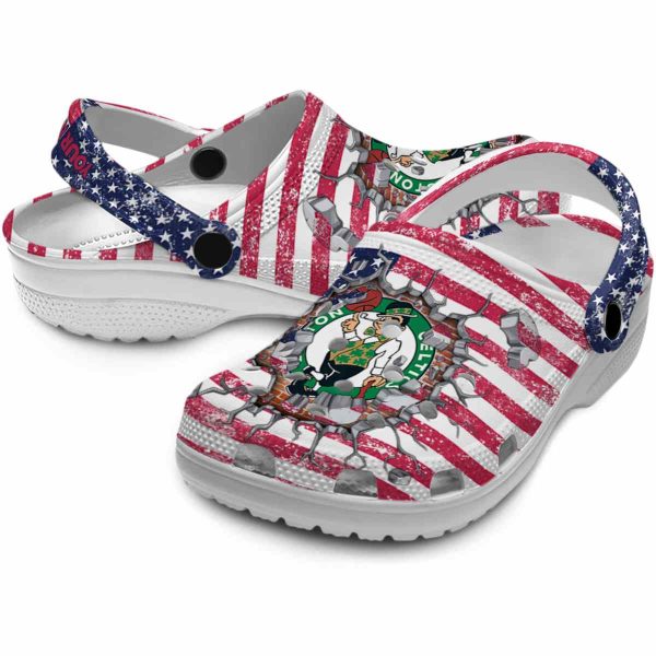 custom boston celtics freedom splinter crocs premium grade
