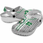 custom boston celtics pinstripe pattern crocs fashion forward