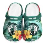 custom boston celtics tropical vibes crocs fashion forward