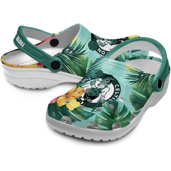 custom boston celtics tropical vibes crocs premium grade
